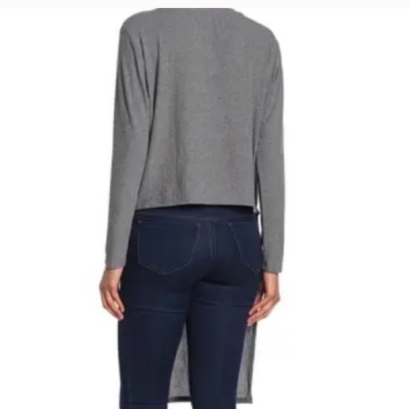 ASTR The Label Ribbed Tie Side Long Sleeve Top Navy Blue Size Medium - Picture 6 of 6